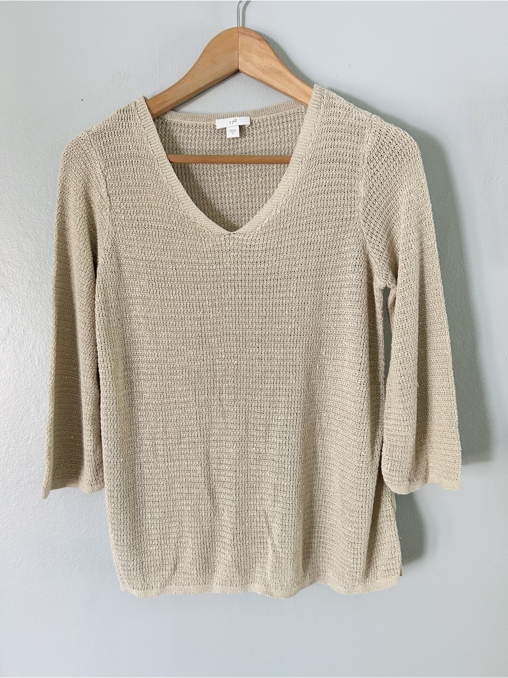 J. Jill • Cream Lightweight open Knit top Sweater